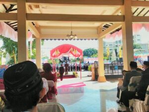 Suasana tamu undangan saat menghadiri acara HUT Bhayangkara Ke-71 di Alun-alun Ponorogo