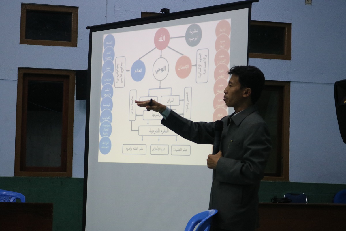 Al-Ustadz Dr. M. Kholid Muslih, M.A. memberikan materi "Islamisasi Ilmu Pengetahuan"